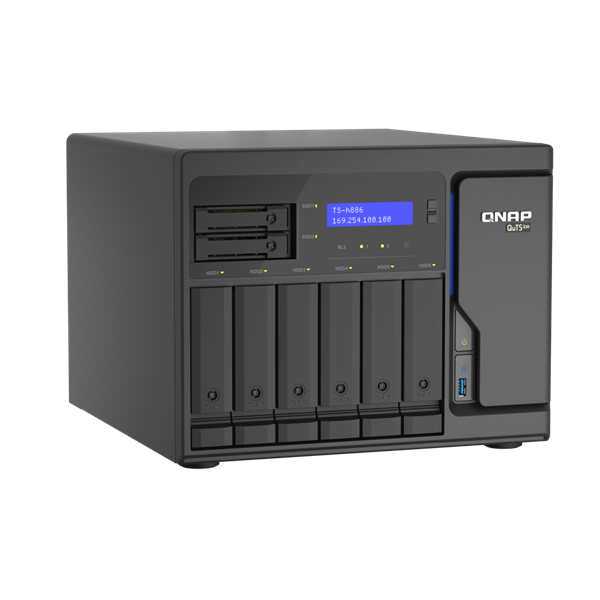 QNAP TS-h886-D1602-8G 8xSSD/HDD ZFS NAS