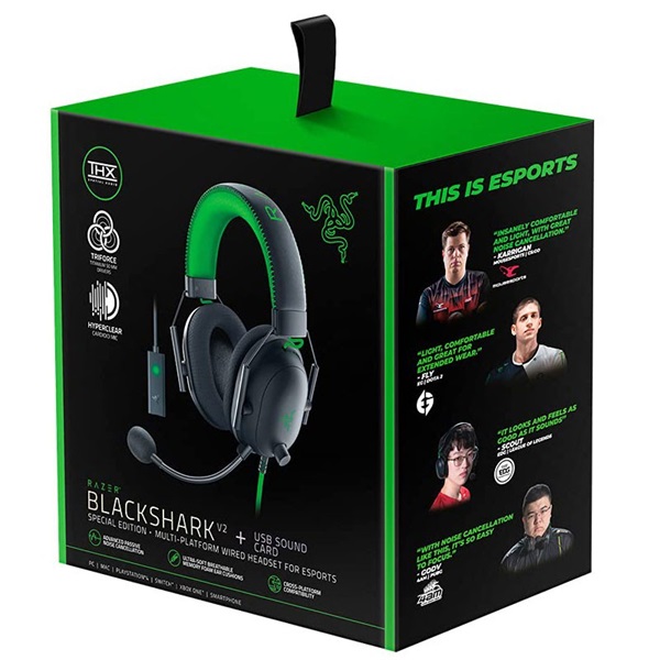 Razer Blackshark V2 + USB Mic Enhancer SE gamer headset