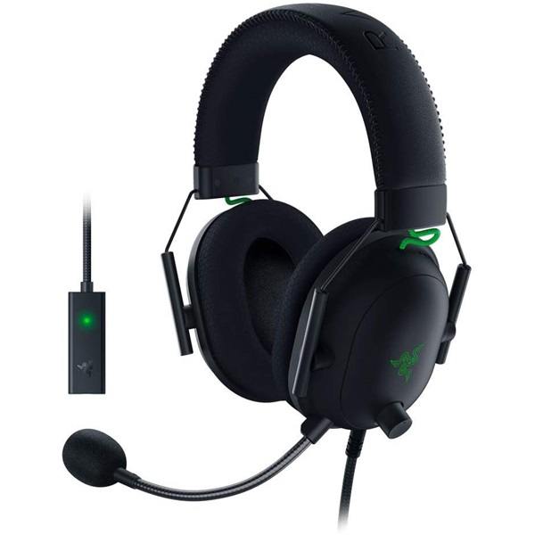 Razer Blackshark V2 gamer headset + USB-s mikrofon erősítő