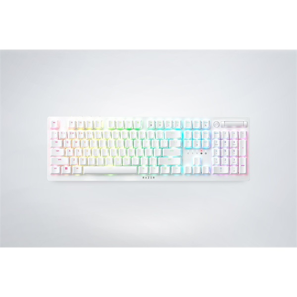 Razer DeathStalker V2 Pro US vezeték nélküli fehér (Purple switch) billentyűzet