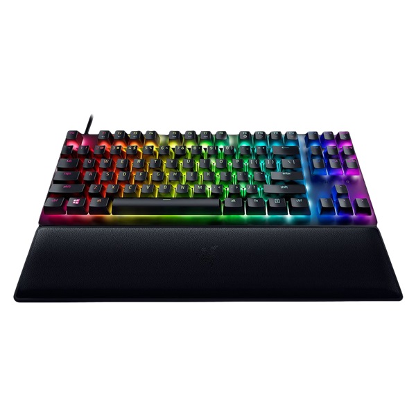 Razer Huntsman V2 Tenkeyless (Purple Switch) US RGB fekete gamer billentyűzet