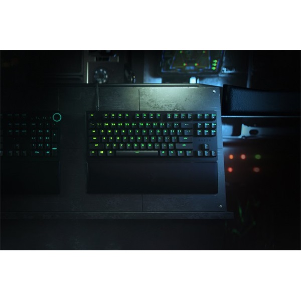 Razer Huntsman V2 Tenkeyless (Red Switch) US RGB fekete gamer billentyűzet