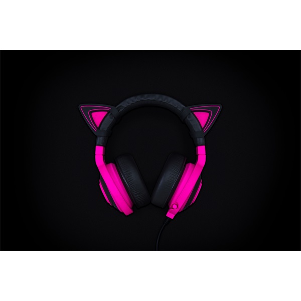 Razer Krakenhez neon lila cicafülek