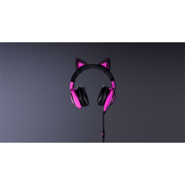 Razer Krakenhez neon lila cicafülek