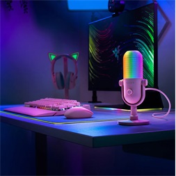 Razer Seiren V3 Chroma rózsaszín gamer mikrofon