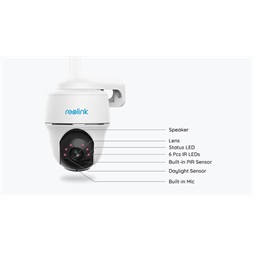 Reolink GO PT Plus /4 MP/H265/95°/IR10m/4G/akkumulátoros IP PT dómkamera + napelemes töltő