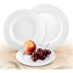 Rotberg Basic fehér 19cm 6db-os porcelán csemegetányér szett