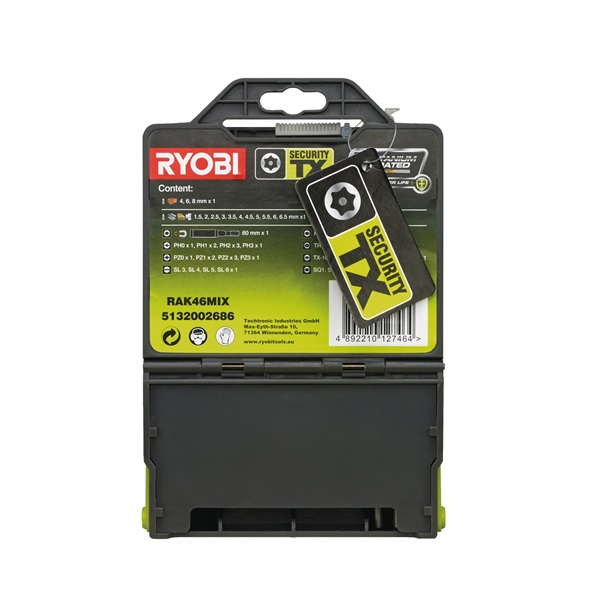 Ryobi RAK46MIX 46 db-os bit készlet