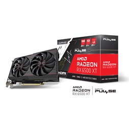 SAPPHIRE PULSE RX 6500 XT GAMING OC AMD 4GB GDDR6 64bit PCIe videokártya