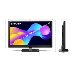 SHARP 24" 24EE3E HD Ready Smart LED TV