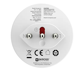 SKROSS (1.500272) Svájc/Olaszország/Brazília utazó adapter