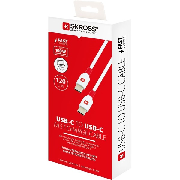 SKROSS SKCA0019C-C120CN 1,2m USB C fehér töltőkábel