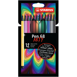 STABILO Pen 68 brush ARTY 12db-os ecsetfilc készlet