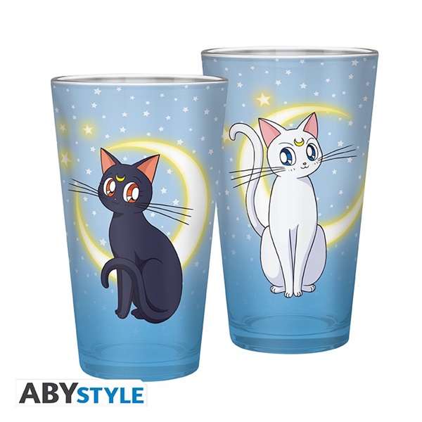 Sailor Moon "Luna & Artemis" 400ml üvegpohár