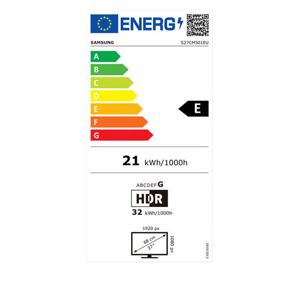 Samsung 27" LS27CM501EUXDU FHD HDMI Smart monitor