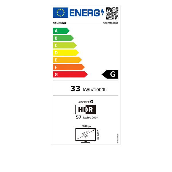 Samsung 32" LS32BM701UPXEN UHD HDMI HDR10 Smart monitor