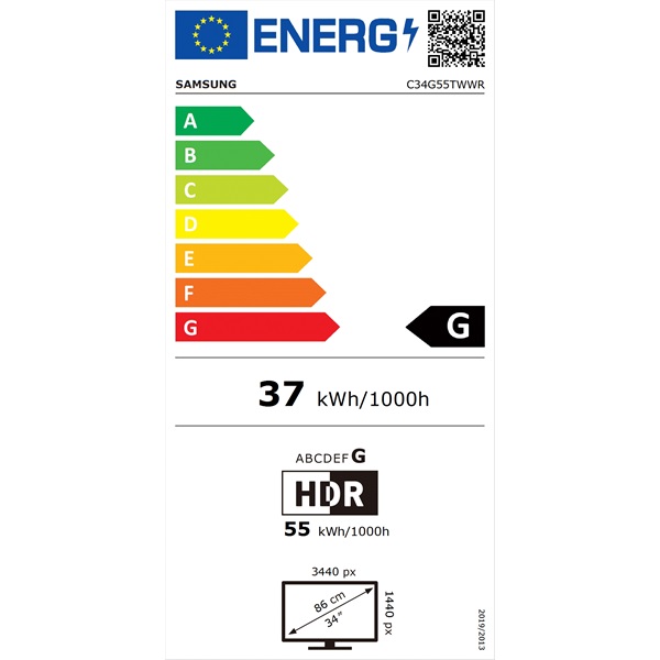 Samsung 34" C34G55TWWR WQHD HDMI Display port 165Hz ívelt kijelzős monitor