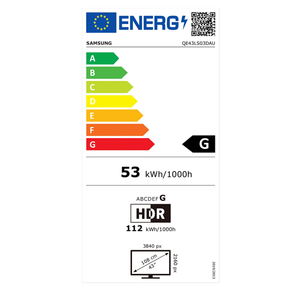 Samsung 43" QE43LS03DAUXXH 4K UHD Smart QLED TV