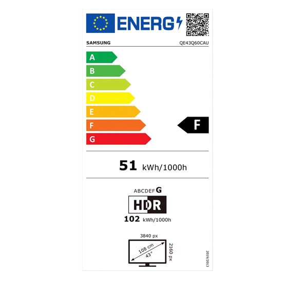 Samsung 43" QE43Q60CAUXXH 4K UHD Smart QLED TV