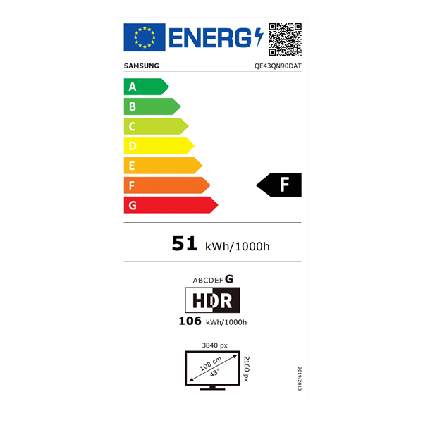 Samsung 43" QE43QN90DATXXH 4K UHD Smart NeoQLED TV