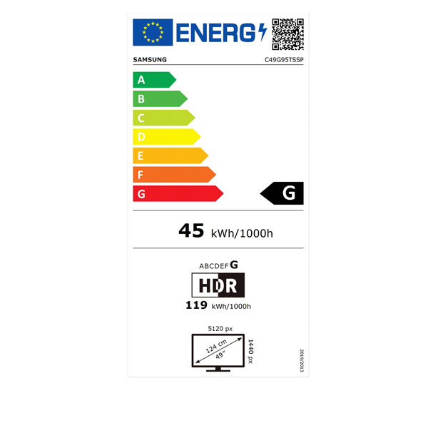 Samsung 49" LC49G95TSSPXEN DQHD 240Hz HDMI/DP ívelt kijelzős gamer monitor