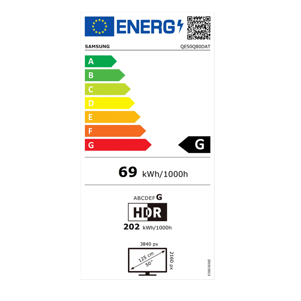 Samsung 50" QE50Q80DATXXH 4K UHD Smart QLED TV