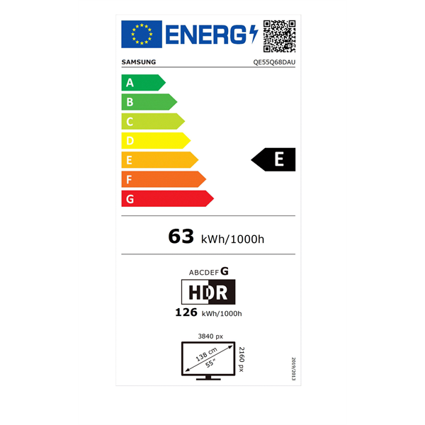 Samsung 55"QE55Q68DAUXXH 4K UHD Smart QLED TV