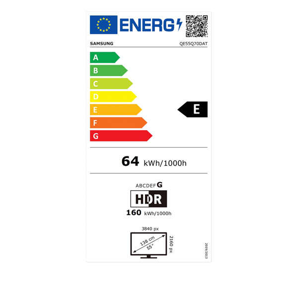 Samsung 55" QE55Q70DATXXH 4K UHD Smart QLED TV