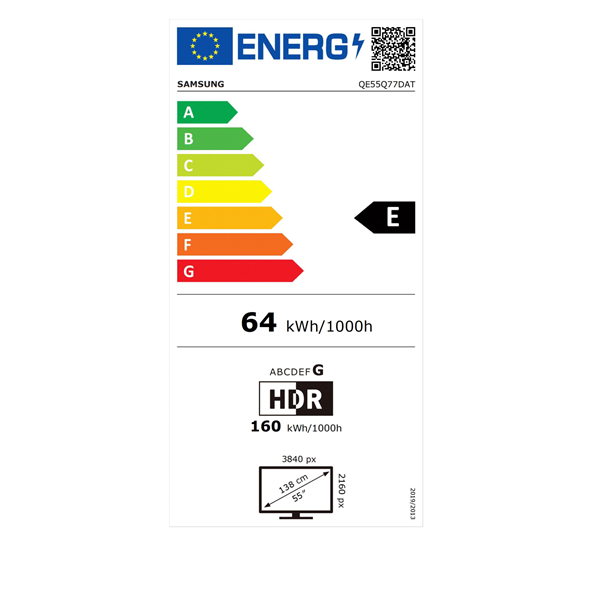 Samsung 55" QE55Q77DATXXH 4K UHD Smart QLED TV