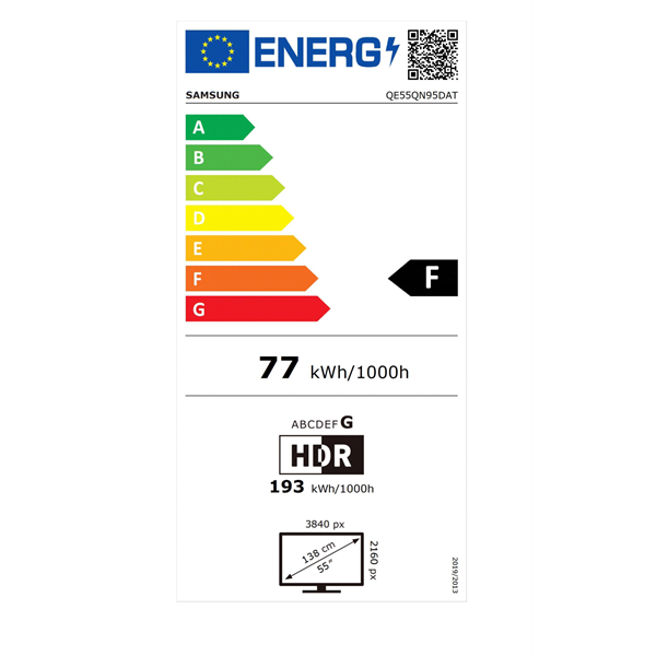 Samsung 55" QE55QN95DATXXH 4K UHD Smart NeoQLED TV