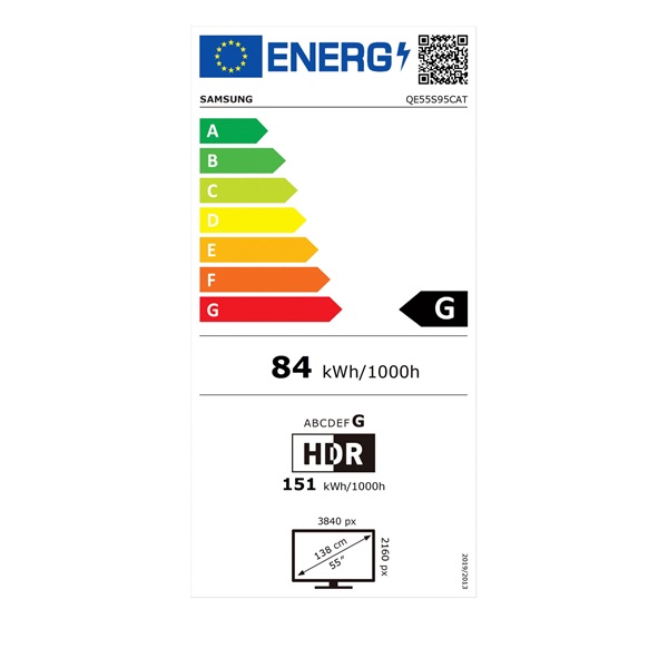 Samsung 55" QE55S95CATXXH 4K UHD Smart OLED TV