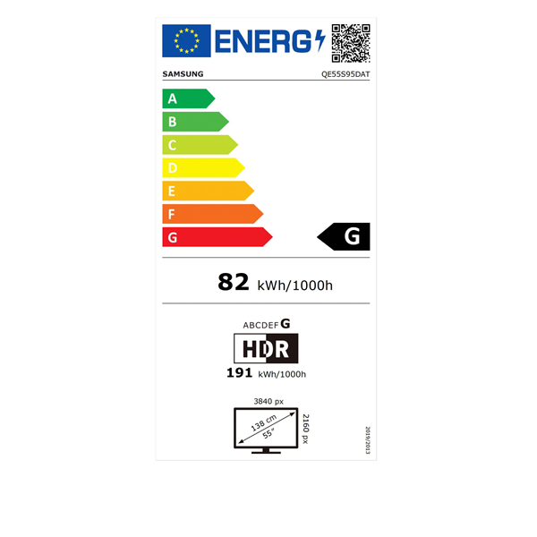 Samsung 55" QE55S95DATXXH 4K UHD Smart OLED TV