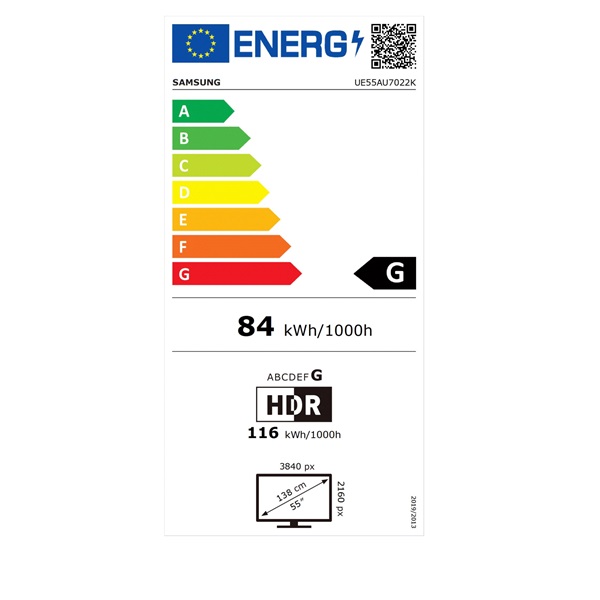 Samsung 55" UE55AU7022KXXH 4K Ultra HD Smart TV