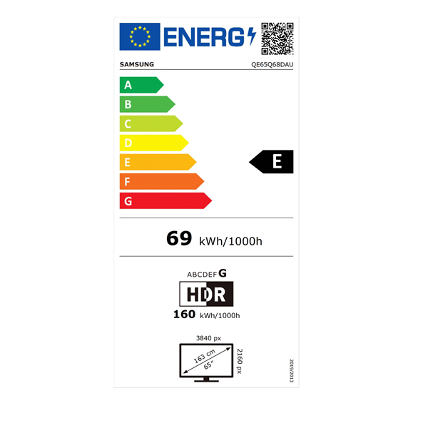 Samsung 65" QE65Q68DAUXXH 4K UHD Smart QLED TV