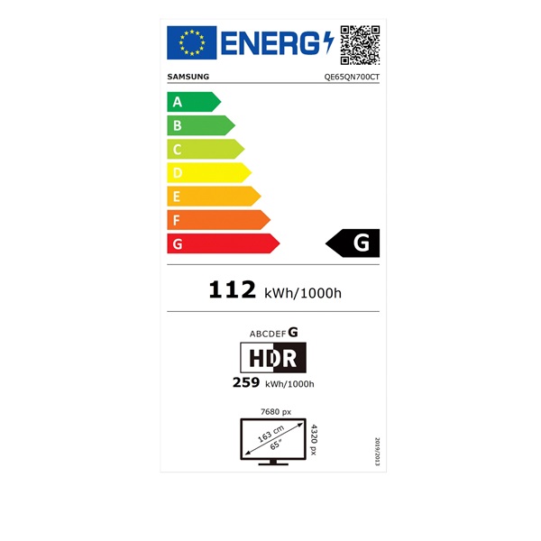 Samsung 65" QE65QN700CTXXH 8K UHD Smart Neo QLED TV