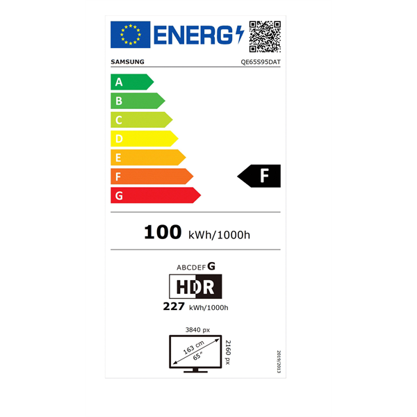 Samsung 65" QE65S95DATXXH 4K UHD Smart OLED TV