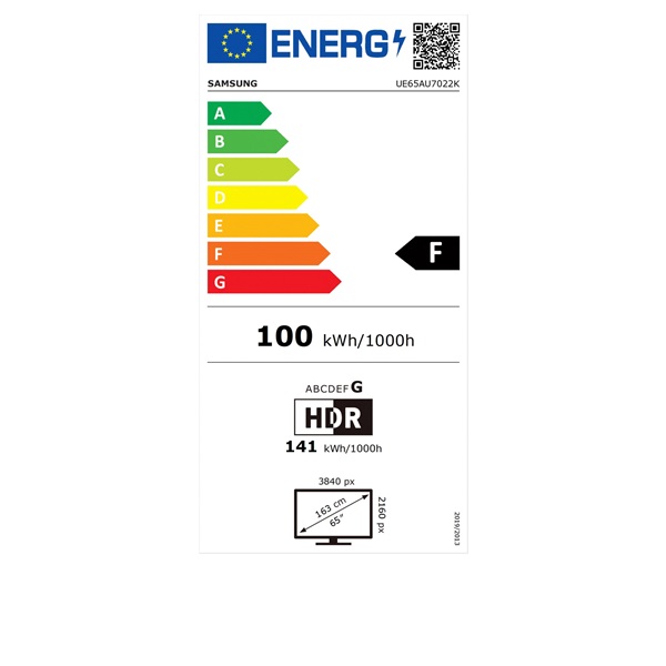 Samsung 65" UE65AU7022KXXH 4K Ultra HD Smart TV