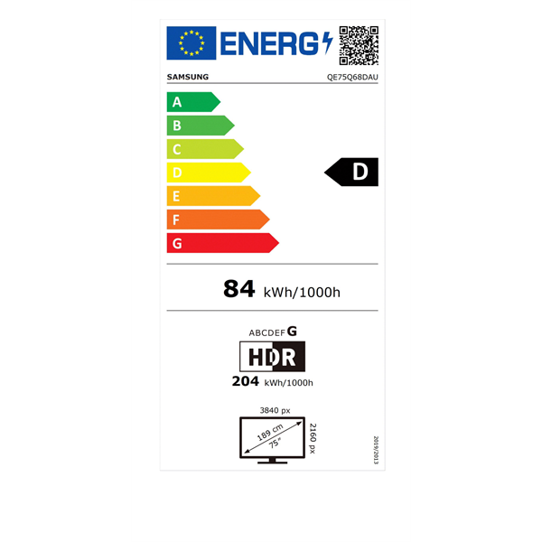 Samsung 75" QE75Q68DAUXXH 4K UHD Smart QLED TV