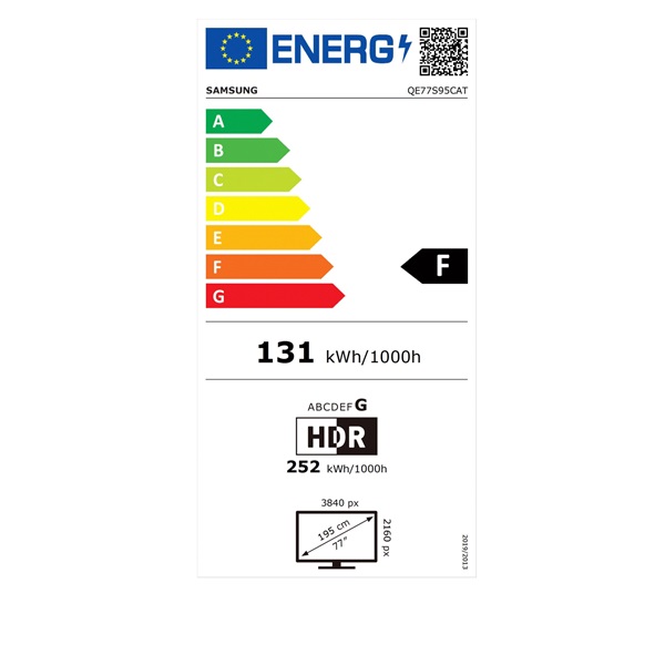 Samsung 77" QE77S95CATXXH 4K UHD Smart OLED TV