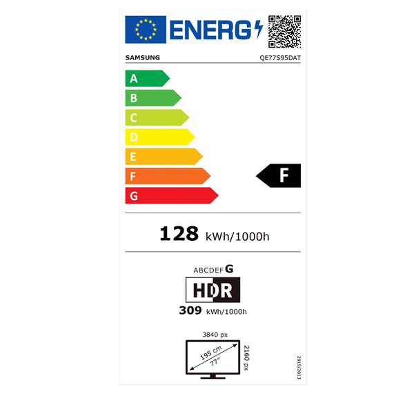 Samsung 77" QE77S95DATXXH 4K UHD Smart OLED TV