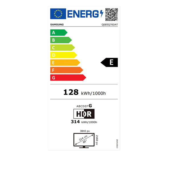 Samsung 85" QE85Q70DATXXH 4K UHD Smart QLED TV