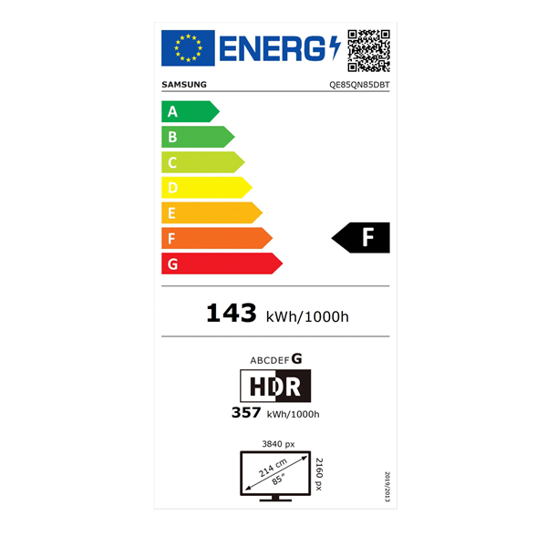 Samsung 85" QE85QN85DBTXXH 4K UHD Smart NeoQLED TV