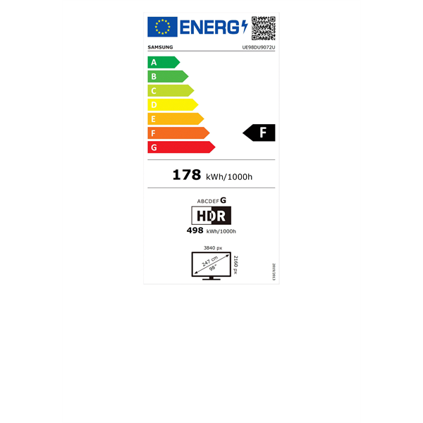 Samsung 98" UE98DU9072UXXH Crystal 4K UHD Smart TV