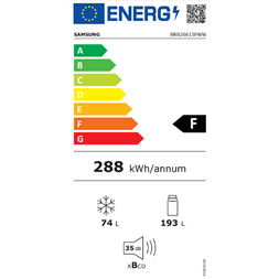 Samsung BRB26615FWW/EF beépíthető alulfagyasztós hűtőszekrény