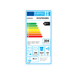 Samsung DV16T8520BV/LE hőszivattyús szárítógép