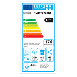 Samsung DV80T7220BT/S6 hőszivattyús szárítógép