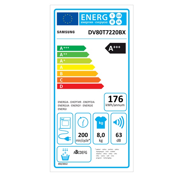 Samsung DV80T7220BX/S6 hőszivattyús szárítógép