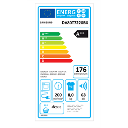 Samsung DV80T7220BX/S6 hőszivattyús szárítógép