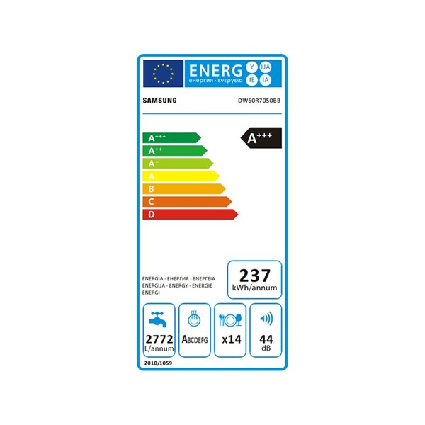 Samsung DW60R7050BB/EO beépíthető mosogatógép