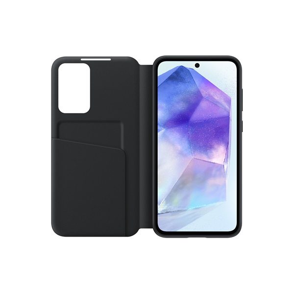 Samsung EF-ZA556CBEGWW Galaxy A55 Smart View Wallet fekete oldalra nyíló tok